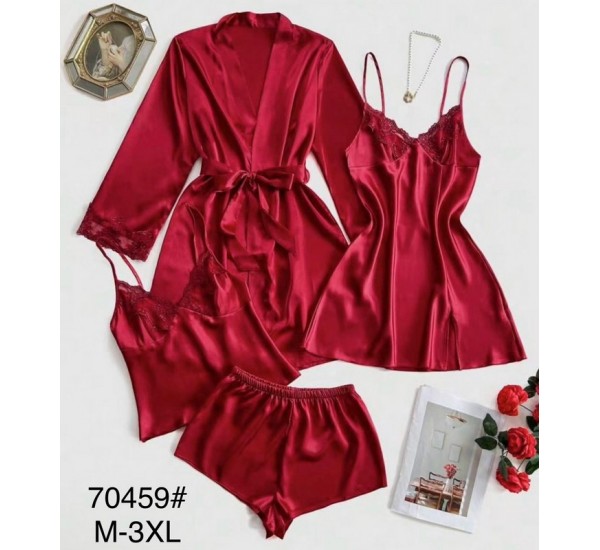 Піжама жіноча 4-ка, шовк 5 шт (M-3XL) ZeL1396_70459b