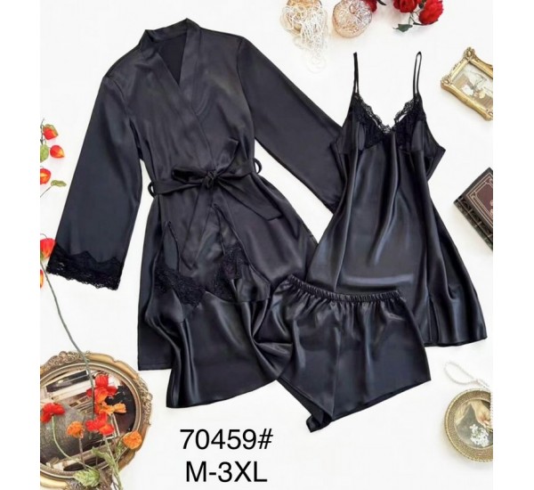 Піжама жіноча 4-ка, шовк 5 шт (M-3XL) ZeL1396_70459c