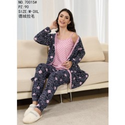 Піжама жіноча 3-ка, начіс 5 шт (M-3XL) ZeL1396_70015