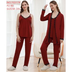 Піжама 3-ка жіноча, велюр 5 шт (M-3XL) ZeL1396_70317