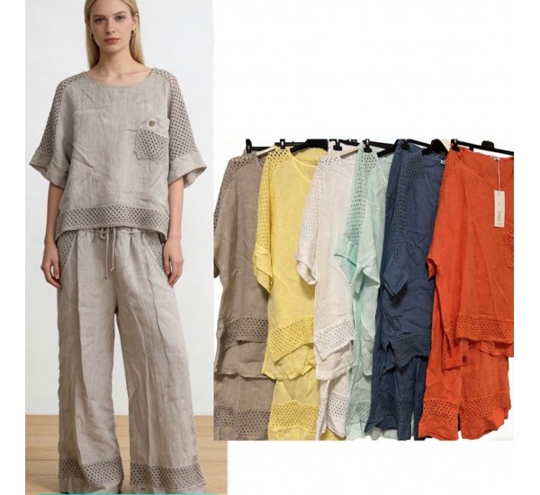 Костюм женский, Лён 1 шт (оверсайз) AV4854_110401