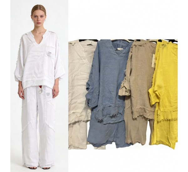 Костюм женский, Лён 1 шт (оверсайз) AV4854_110407