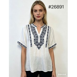 Блуза жіноча, Льон 1 шт (оверсайз) AV4854_26891