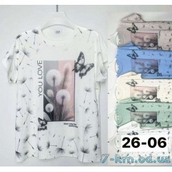 Футболка женская, жатка 6 шт (3/4XL) BL3149_2606