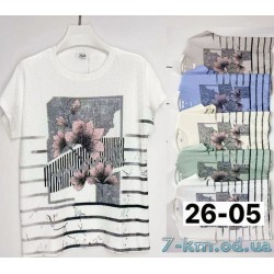 Футболка женская, жатка 6 шт (3/4XL) BL3149_2605