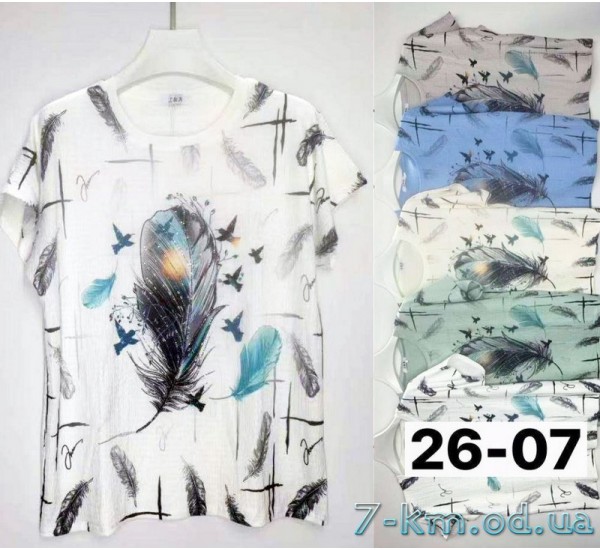 Футболка женская, жатка 6 шт (3/4XL) BL3149_2607