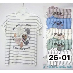 Футболка женская, жатка 6 шт (3/4XL) BL3149_2601