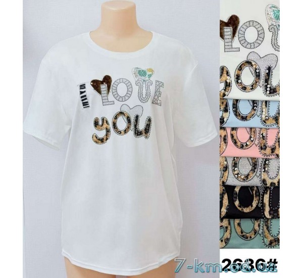 Футболка женская, стрейч/коттон 6 шт (3/4XL) BL3149_2636