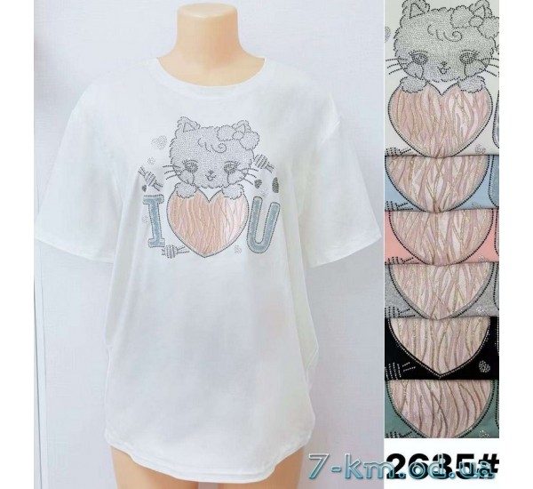 Футболка женская, стрейч/коттон 6 шт (3/4XL) BL3149_2635