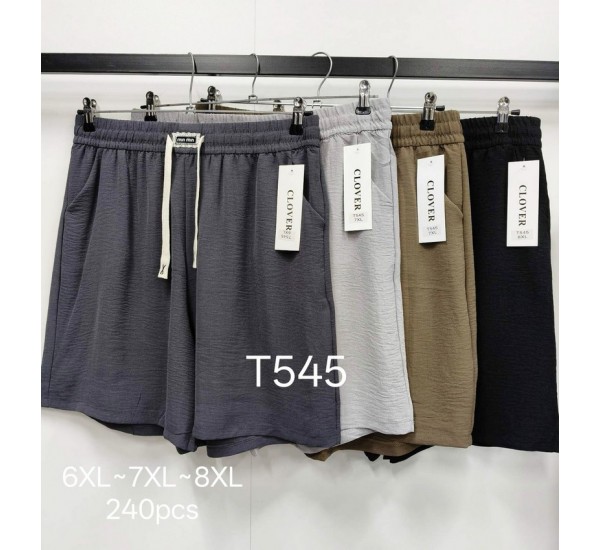 Шорты женские 6 шт (6-8XL) лён DLD_545