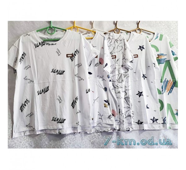 Футболка женская, стрейч/коттон 5 шт (50-56 р) DLD_9195-7