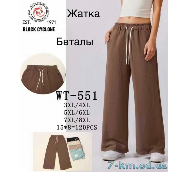 Штани жіночі, жатка 6 шт (3-8XL) DLD_WT-551