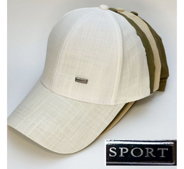 Бейсболка чоловіча 5 шт (57-58 р) льон HLP_060326