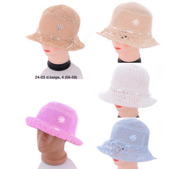 Капелюх жіночий 5 шт (58-59 р) шовк HLP_1-17