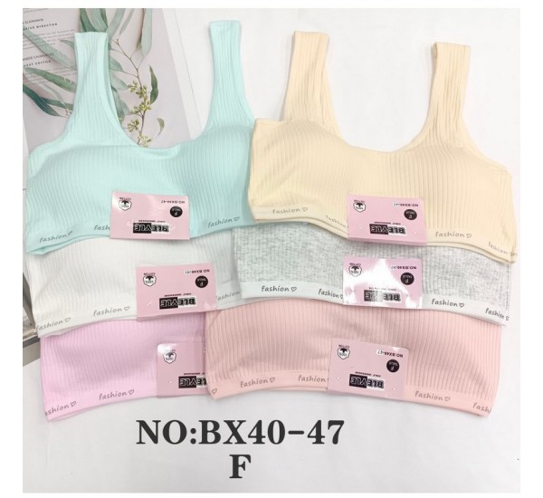 Топ для девочек 12 шт (10-12 лет) рубчик KiE_BX40-47F