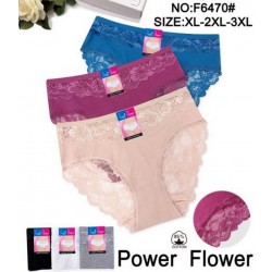 Труси жіночі Батал 24 шт (1-3XL) коттон KiE_F6470