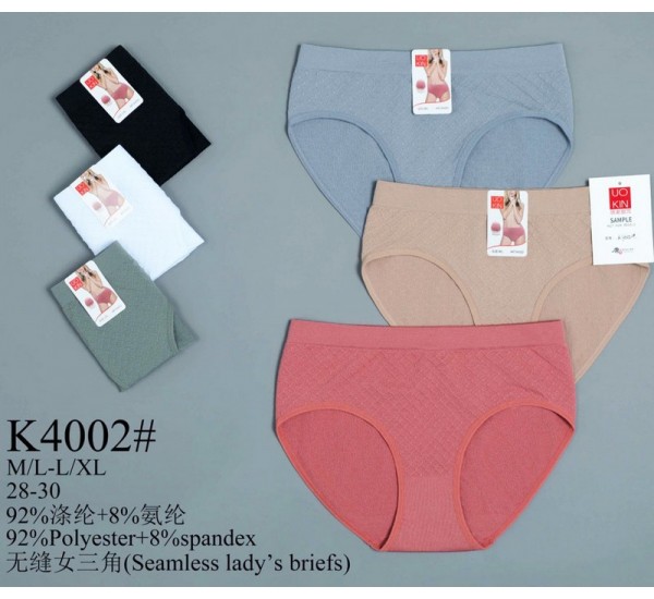 Труси жіночі Батал 12 шт (M-XL) поліестер KiE_K4002