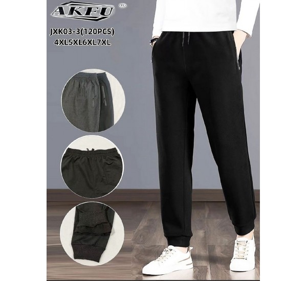 Спорт штани чоловічі, 6 шт (4-7XL) коттон KiE_JXK03-3