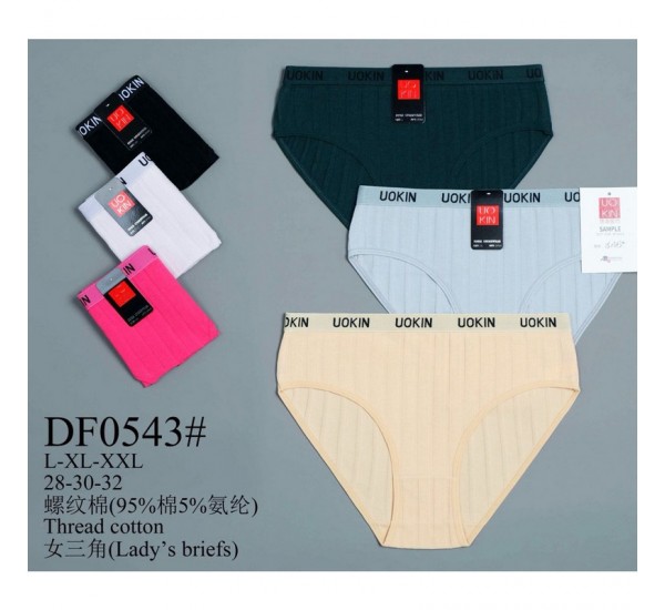 Труси жіночі 12 шт (L-2XL) рубчик KiE_DF0543