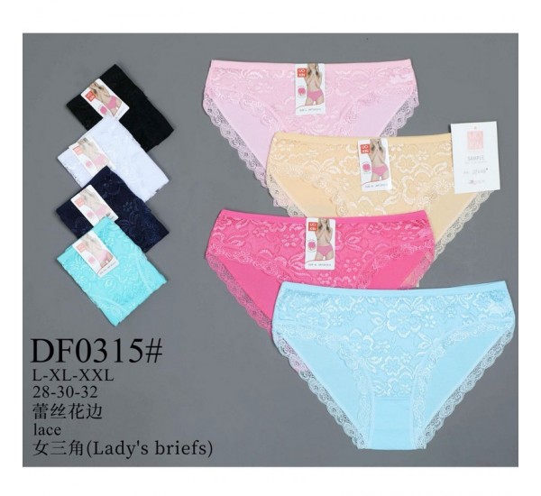 Труси жіночі 12 шт (L-2XL) коттон KiE_DF0315