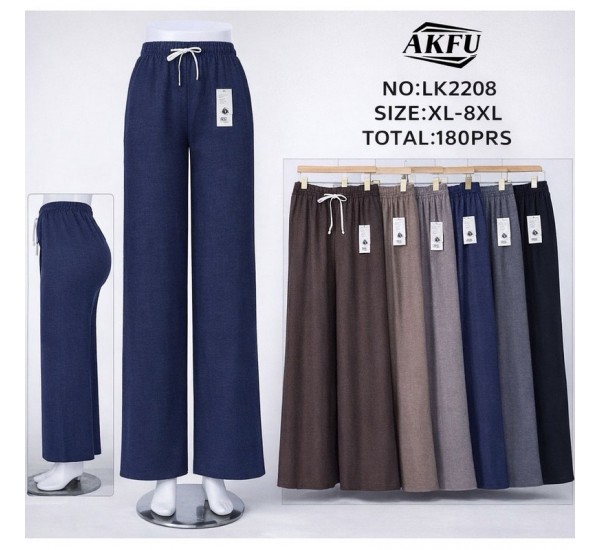 Штани жіночі 12 шт (1-8XL) коттон KiE_LK2208