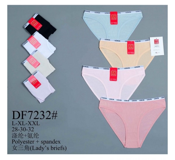 Труси жіночі 12 шт (L-2XL) поліестер KiE_DF7232