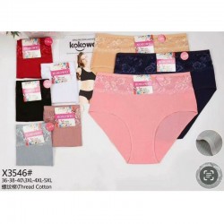 Трусы женские Батал 12 шт (3-5XL) коттон KiE_X3546