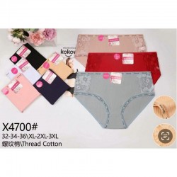 Трусы женские Батал 12 шт (1-3XL) рубчик KiE_X4700