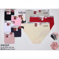 Трусы женские Батал 12 шт (1-3XL) рубчик KiE_X4636