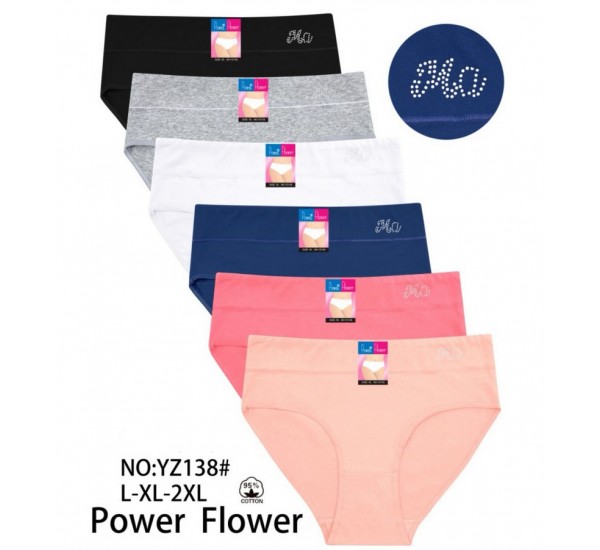 Трусы женские 24 шт (L-2XL) коттон KiE_YZ138