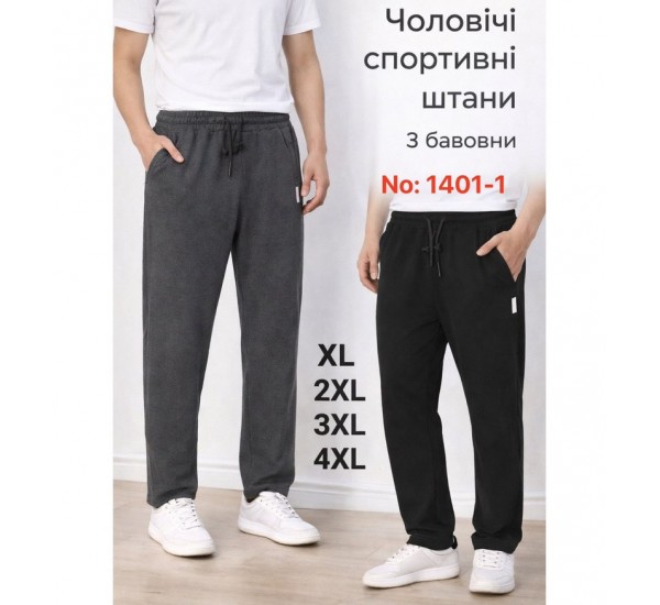 Спорт штани чоловічі 6 шт (1-4XL) коттон KiE_1401-1