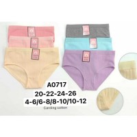 Труси дитячі 12 шт (4-12 років) рубчик KiE_A0717