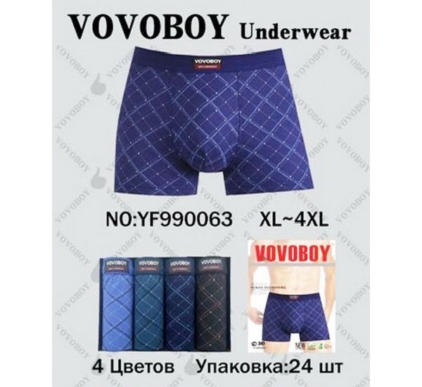 Трусы мужские 24 шт (1-4XL) бамбук KiE_YF990063