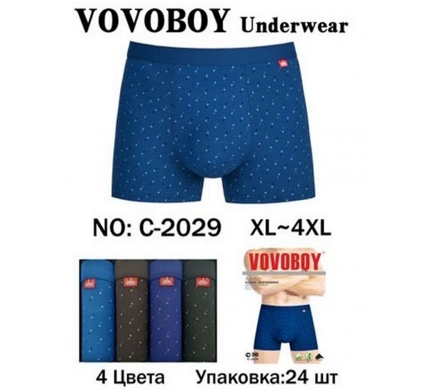 Труси чоловічі 24 шт (1-4XL) бамбук KiE_C-2029