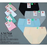 Труси жіночі батал 12 шт (1-3XL) коттон KiE_A3676