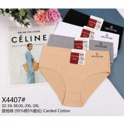 Трусы женские батал 12 шт (1-3XL) коттон KiE_X4407