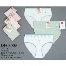 Трусы женские 12 шт (L-2XL) рубчик KiE_DF0300
