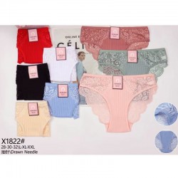 Трусы женские 12 шт (L-2XL) рубчик KiE_X1822
