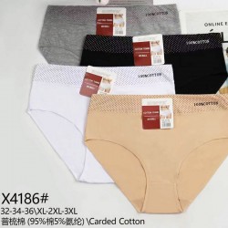 Трусы женские батал 12 шт (1-3XL) коттон KiE_X4186
