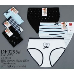 Труси жіночі 12 шт (L-2XL) рубчик KiE_DF0295