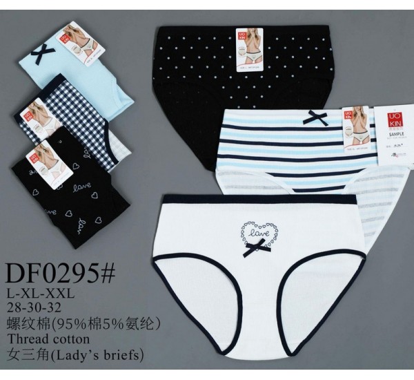 Труси жіночі 12 шт (L-2XL) рубчик KiE_DF0295