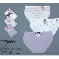 Труси жіночі 12 шт (L-2XL) рубчик KiE_DF0686