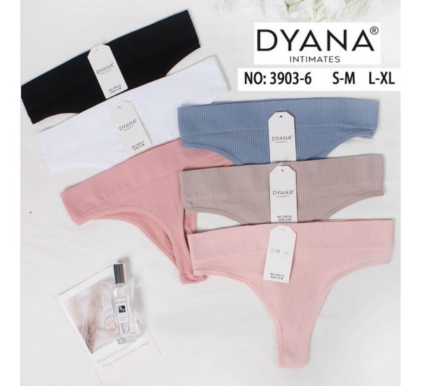 Стрінги жіночі 12 шт (S-XL) рубчик KiE_3903-6