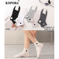 Носки женские 10 шт (37-42 р) коттон KiE_B2813-2