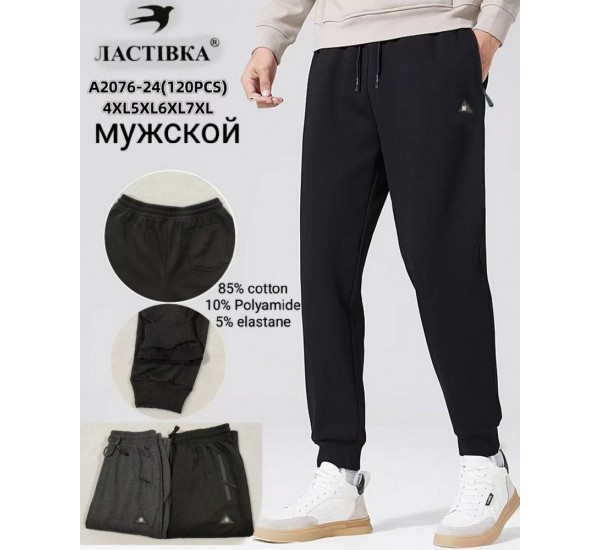Спорт штани чоловічі 6 шт (4-7XL) коттон KiE_A2076-24