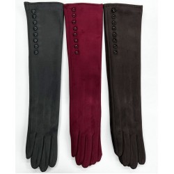 Рукавички жіночі, 10 шт (6,5-8,5 р) замш/плюш LeR_JPCKc