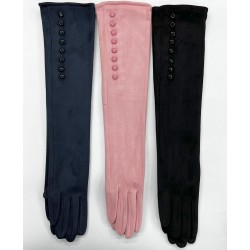 Рукавички жіночі, 10 шт (6,5-8,5 р) замш/плюш LeR_JPCKd