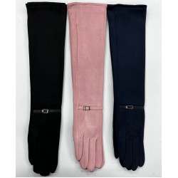 Рукавички жіночі, 10 шт (6,5-8,5 р) замш/плюш LeR_JPCKe