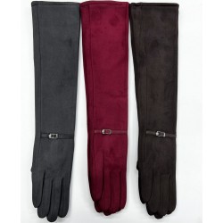 Рукавички жіночі, 10 шт (6,5-8,5 р) замш/плюш LeR_JPCKh