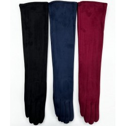 Рукавички жіночі, 10 шт (6,5-8,5 р) замш/плюш LeR_JPCKm